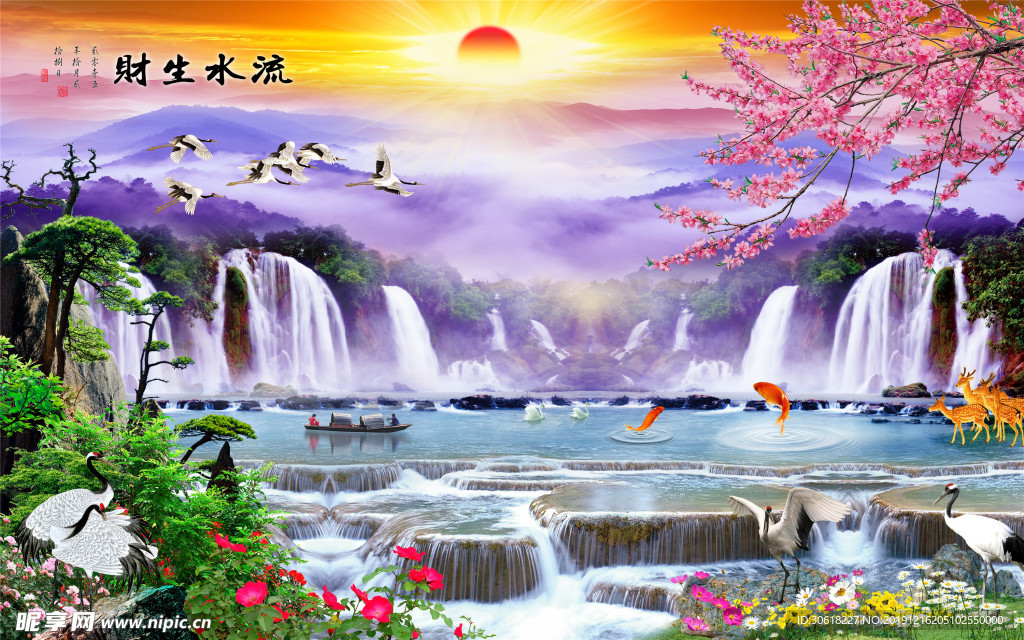 新中式装饰画背景