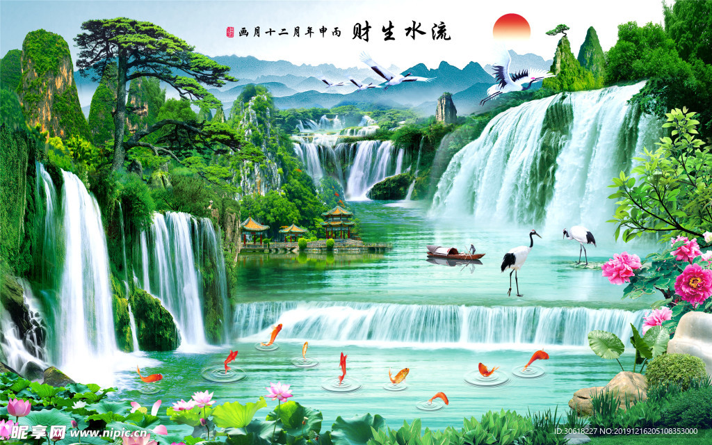 新中式装饰画背景