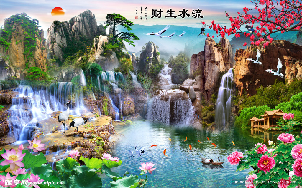 新中式装饰画背景