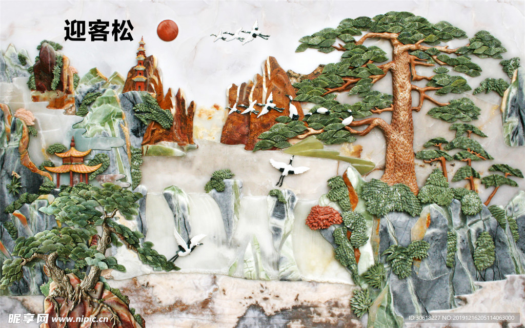 新中式装饰画背景