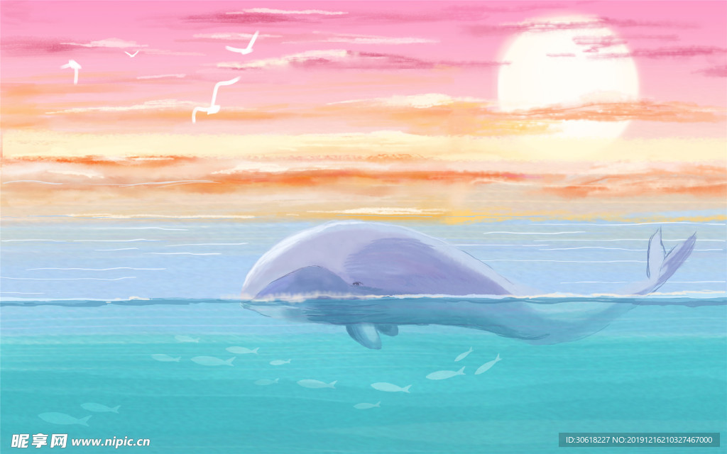 卡通儿童房背景墙