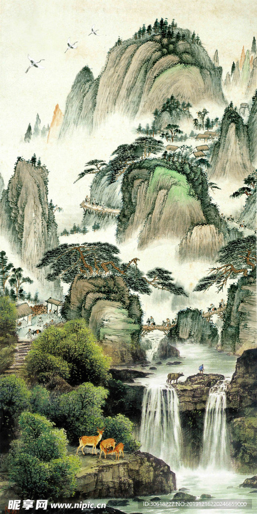 新中式装饰画背景墙