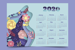 花2020日历模板