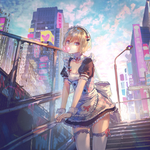 彩色人物插画动漫背景