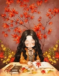 彩色人物插画动漫背景