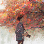 彩色人物插画动漫背景