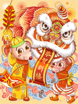 新年国潮插画海报
