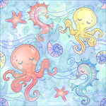 卡通海洋生物