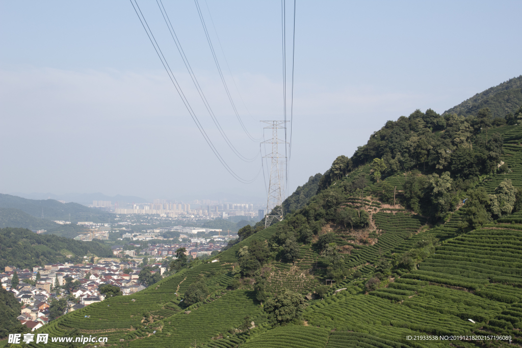 茶山远景杭州龙井山