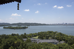 蓝天白云西湖雷峰塔