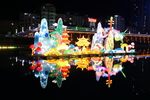 河上花灯湖北宣恩 贡水河