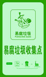 垃圾分类 易腐垃圾收集点 海报