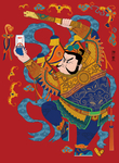 门神 年画 插画 手绘画 漫画