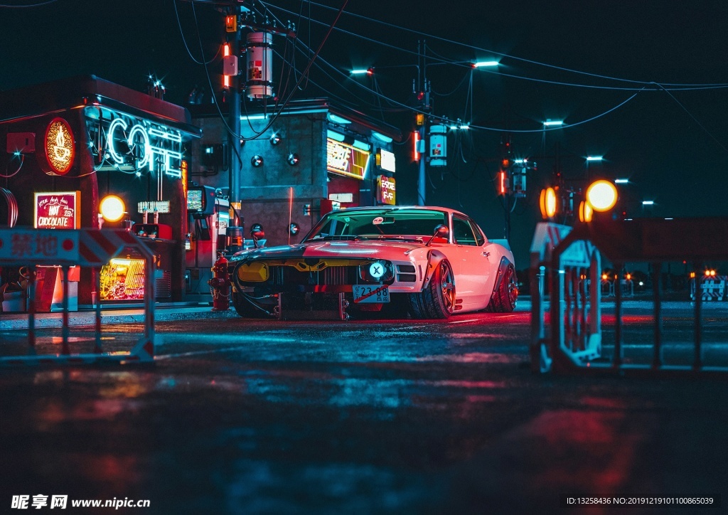 红色跑车汽车背景