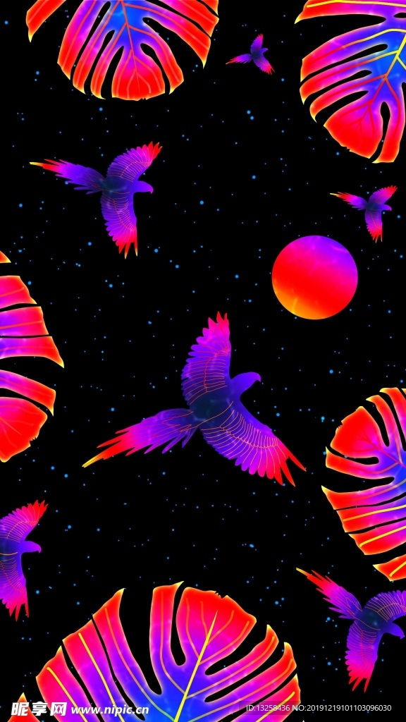 彩色几何抽象插画背景
