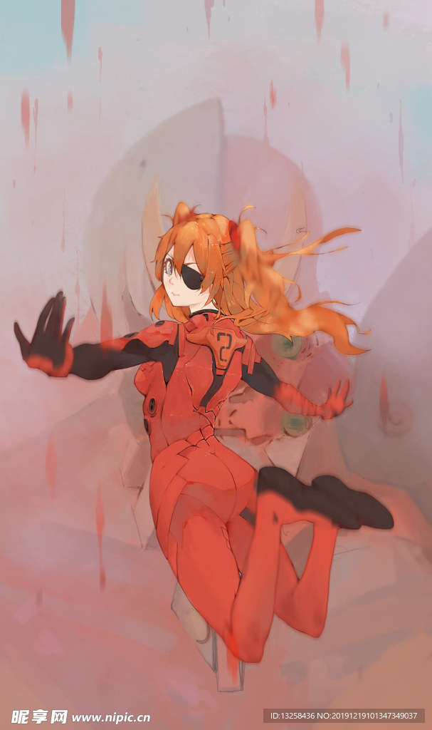彩色人物插画动漫背景