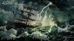 彩色大海插画帆船背景