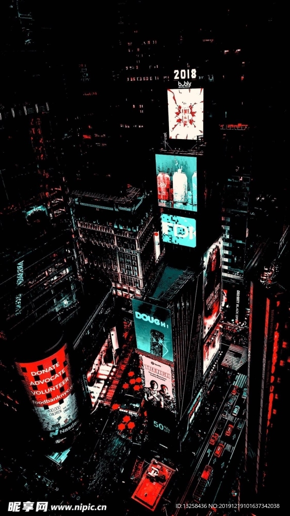 城市夜景灯光高楼大厦