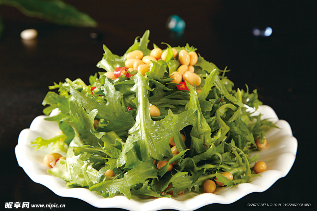 黄豆拌苦菊