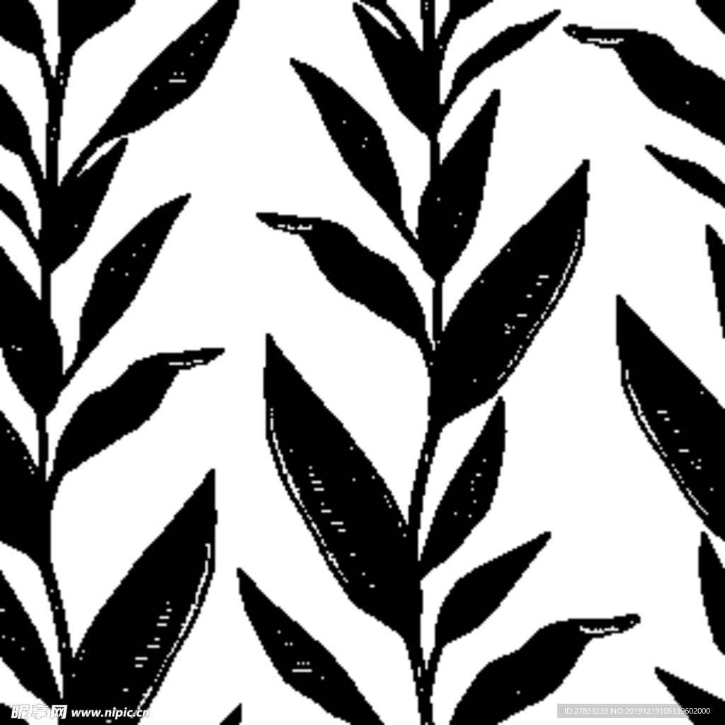 热带  植物数码 印花 图案