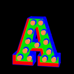 彩色立体字母