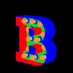 彩色立体字母