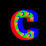 彩色立体字母