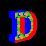 彩色立体字母
