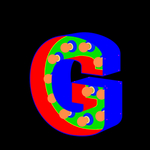 彩色立体字母