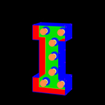 彩色立体字母