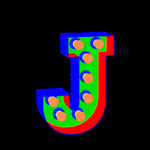 彩色立体字母