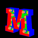 彩色立体字母