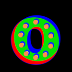 彩色立体字母