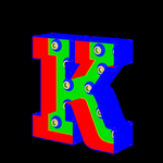 彩色立体字母