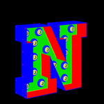 彩色立体字母