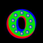 彩色立体字母