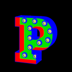 彩色立体字母