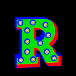 彩色立体字母