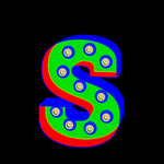 彩色立体字母