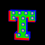 彩色立体字母