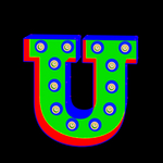 彩色立体字母