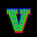 彩色立体字母