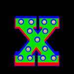 彩色立体字母