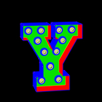 彩色立体字母