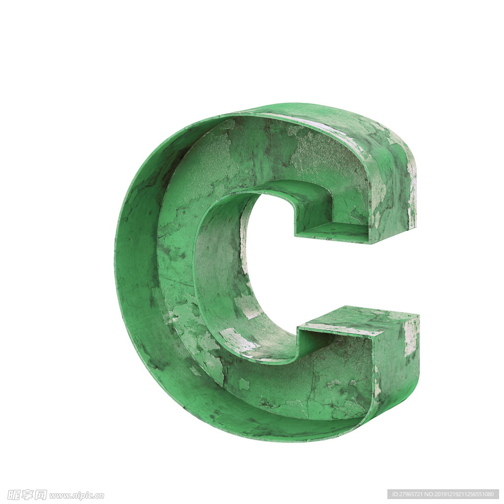 3D立体字母C