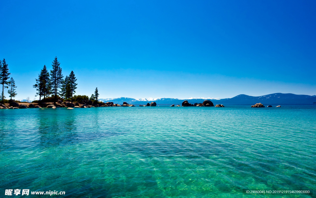 大气唯美海边浅滩风景