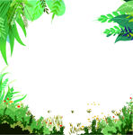 梦想花园水彩插画矢量图