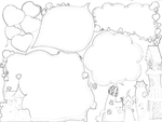 小学生 手抄报 黑白 线稿