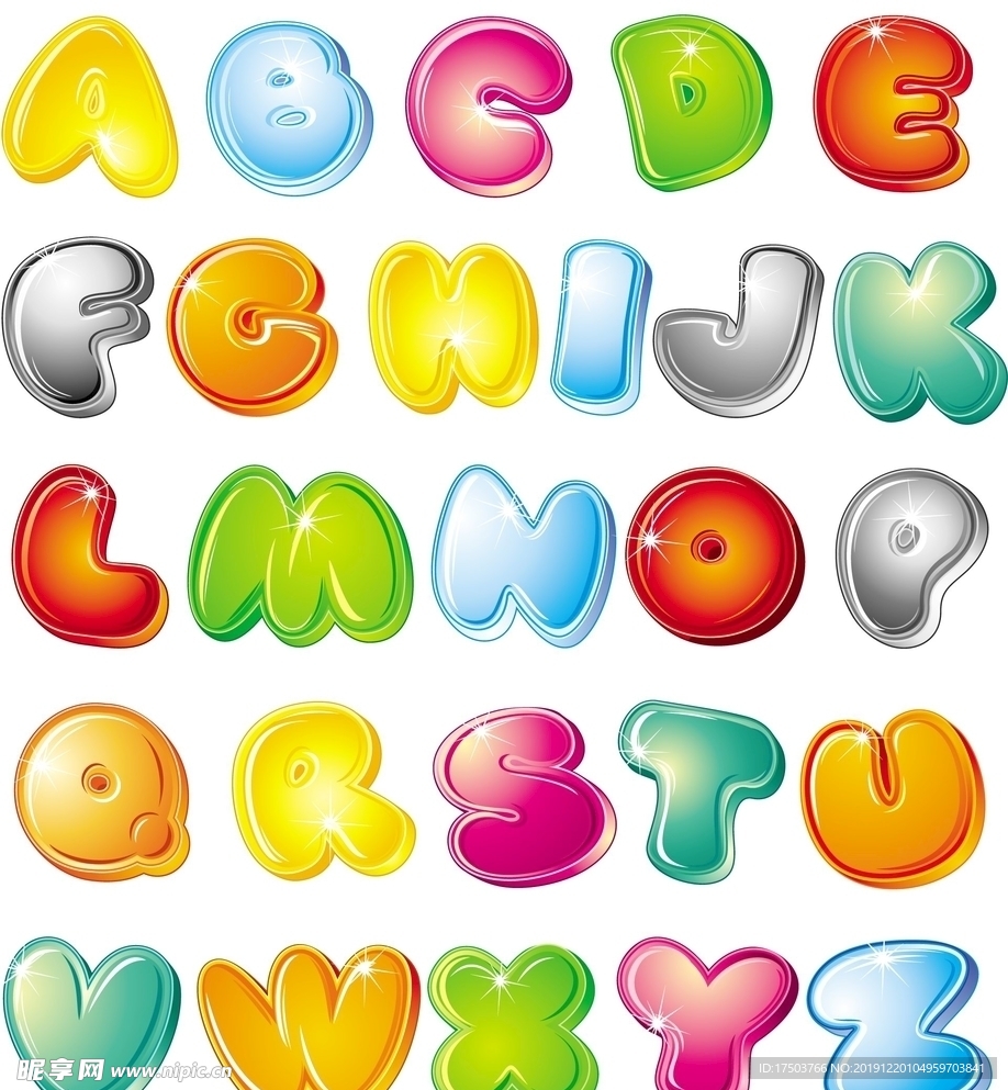 卡通字母