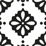 黑白简约花纹图案设计